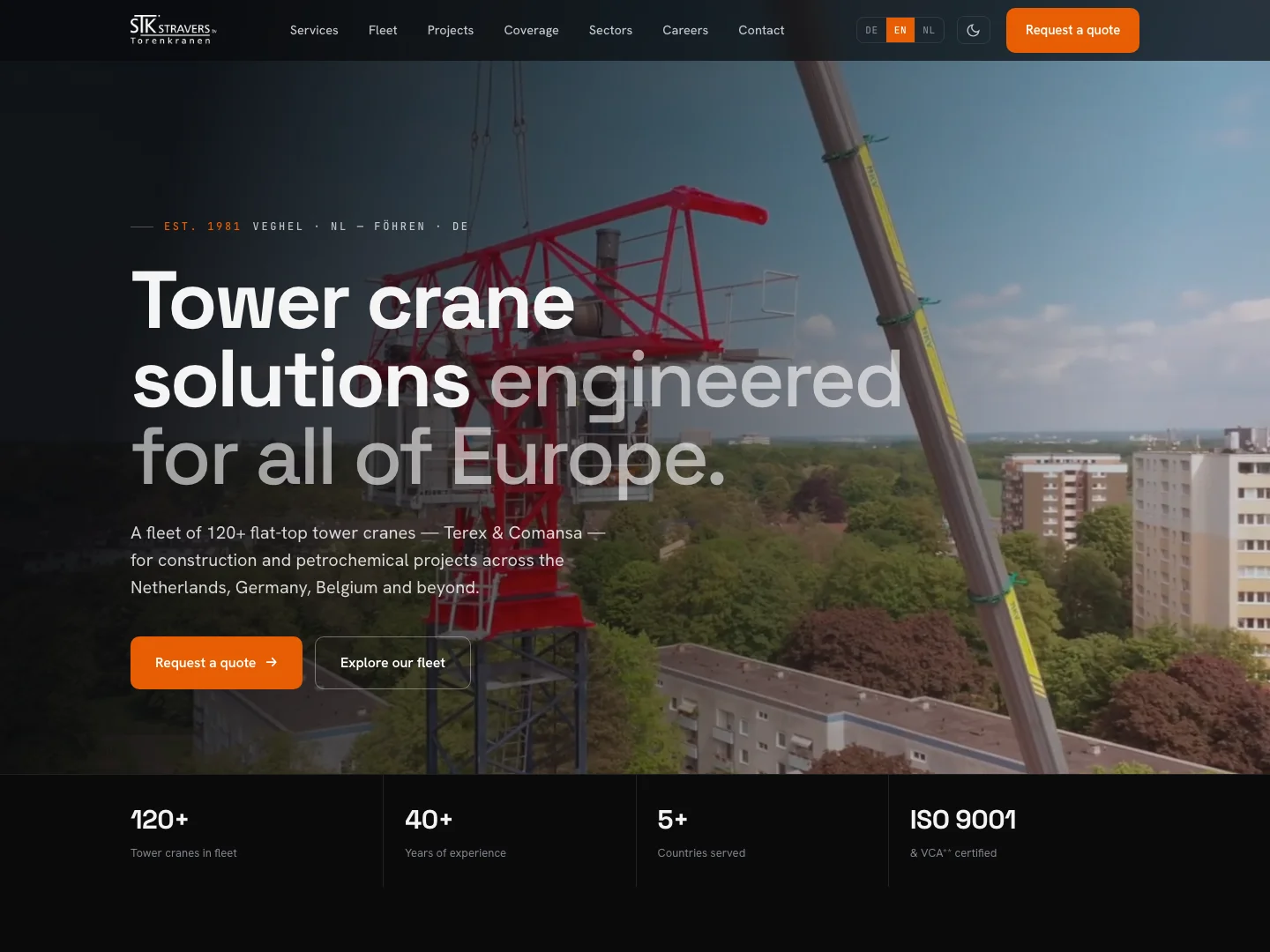 Website Stravers Torenkranen